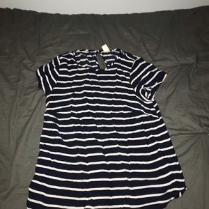 navy striped maternity shirt